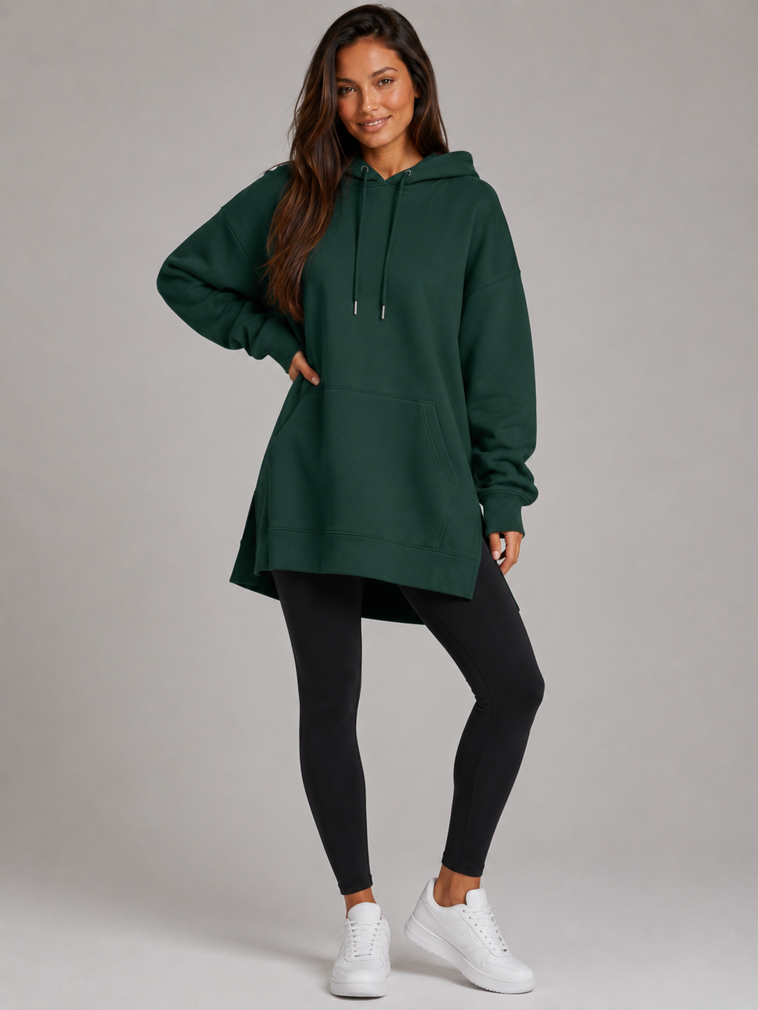 Robe à capuche oversize