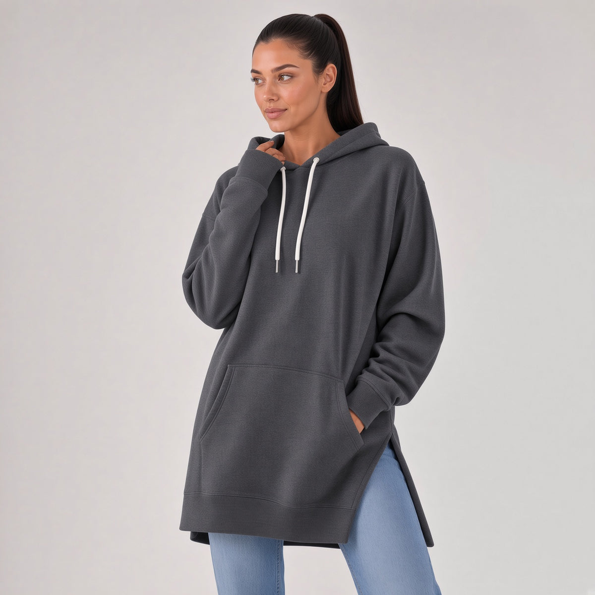 Robe à capuche oversize