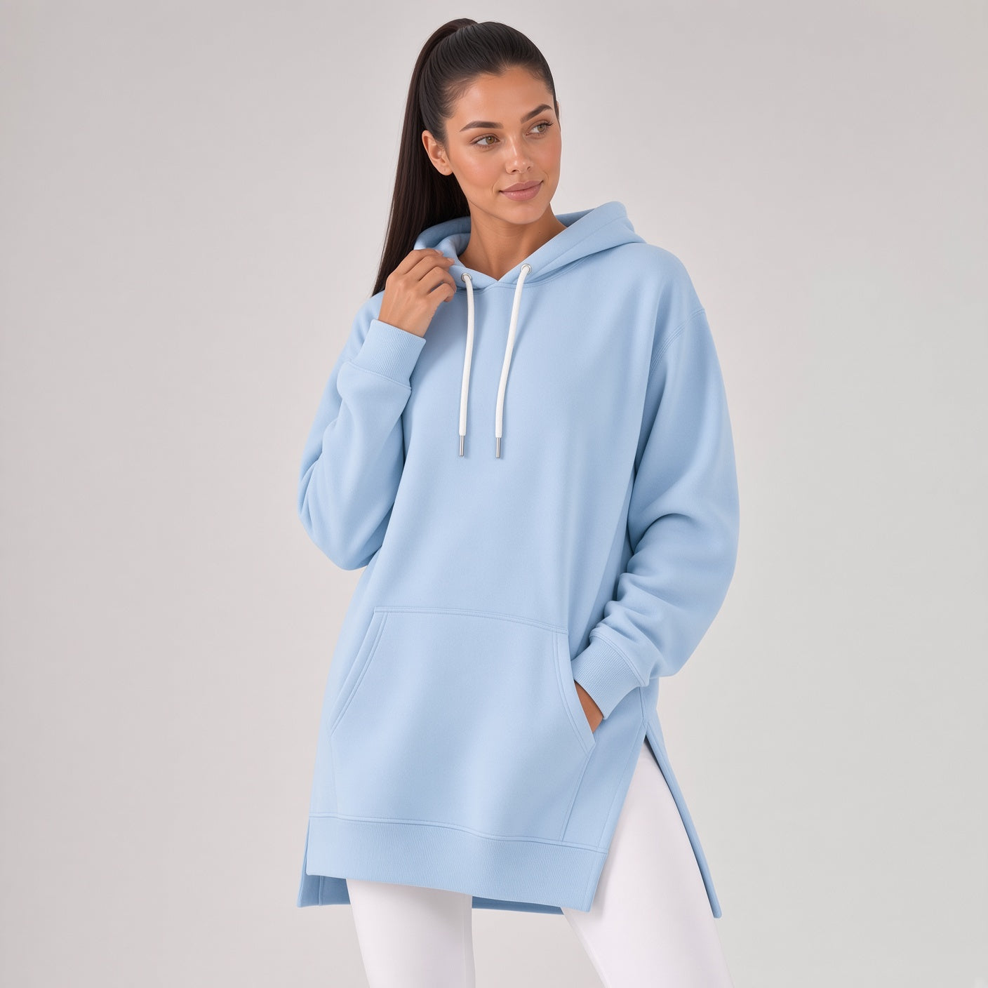 Robe à capuche oversize