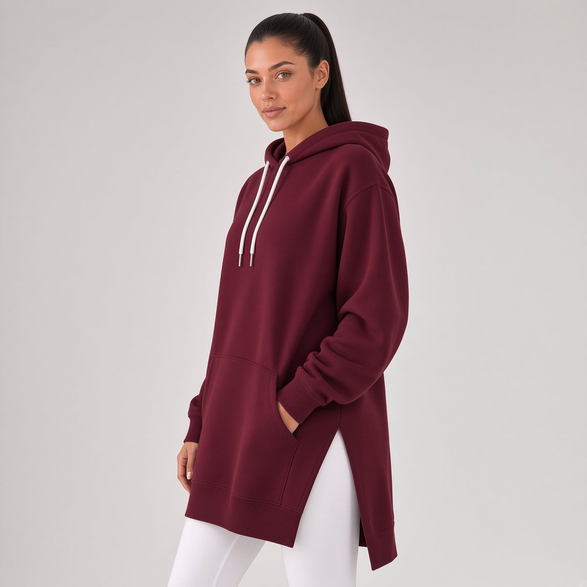 Robe à capuche oversize