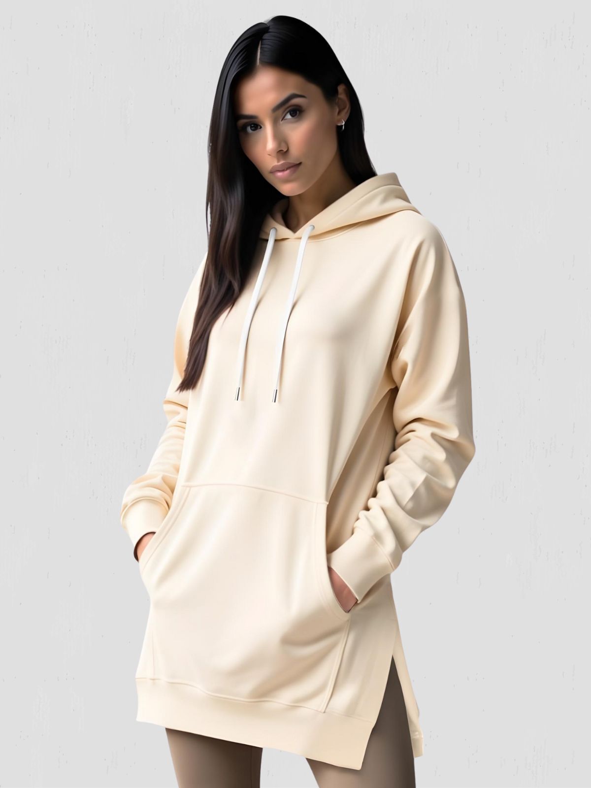 Übergroßes Hoodie-Kleid