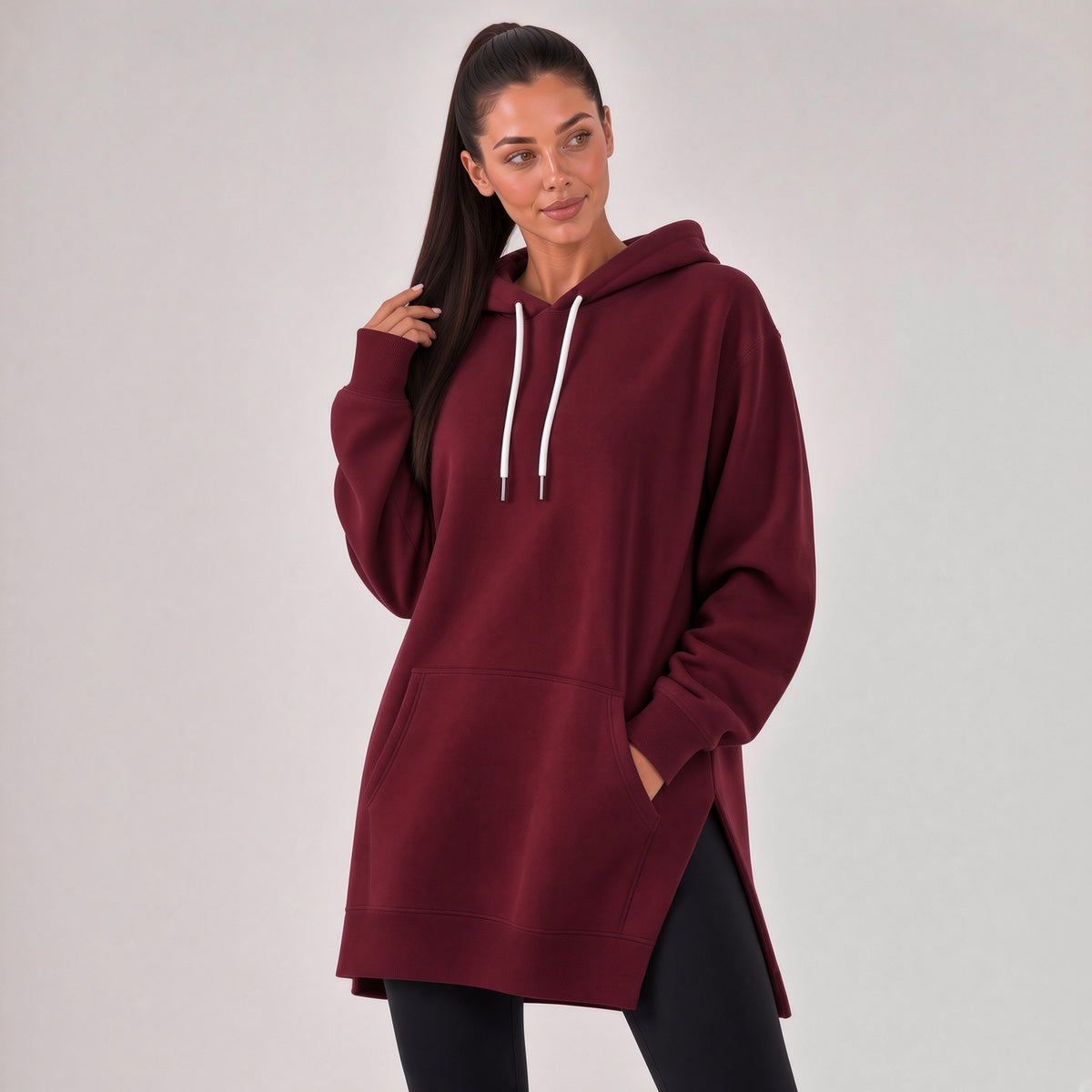 Robe à capuche oversize