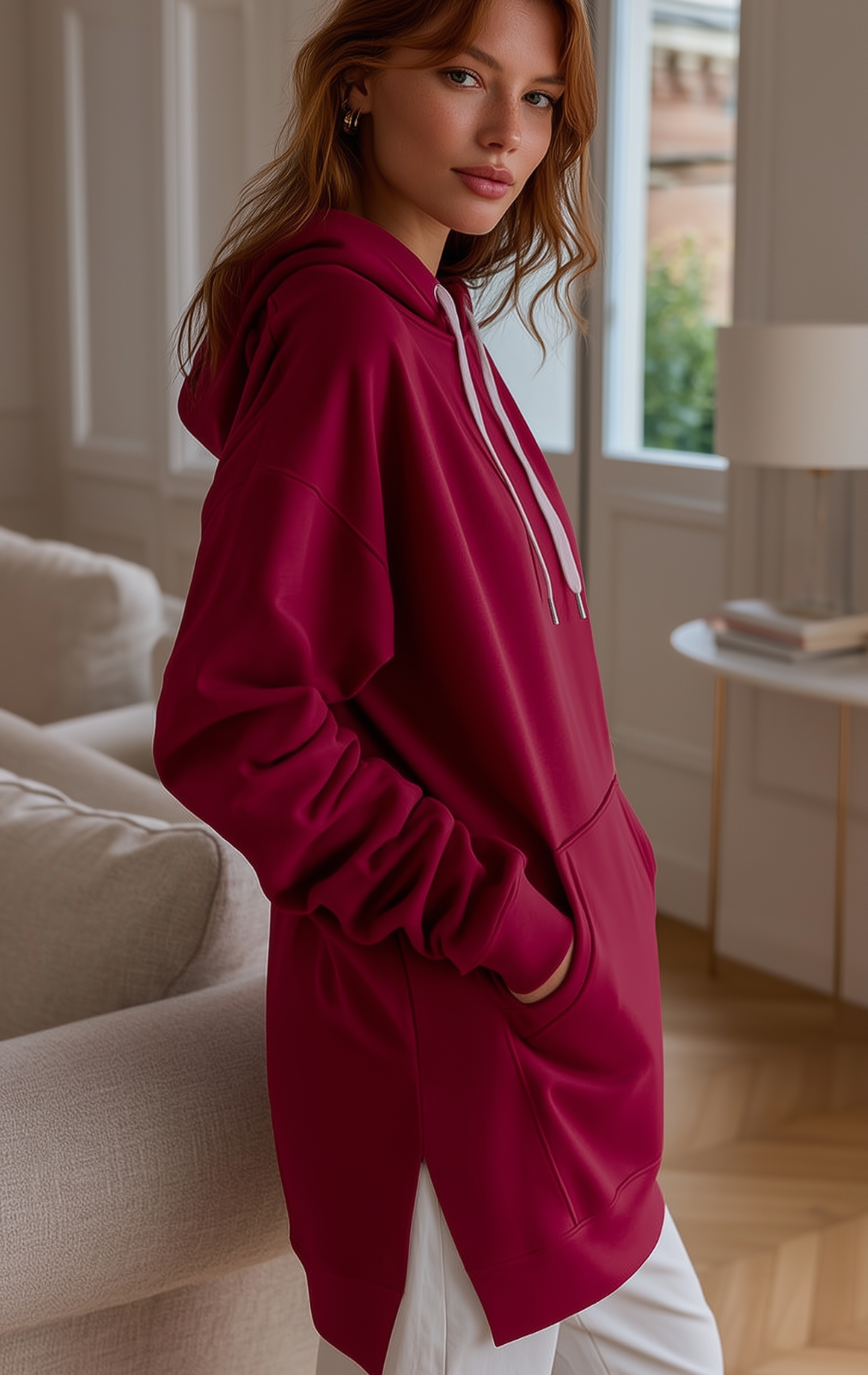 Robe à capuche oversize