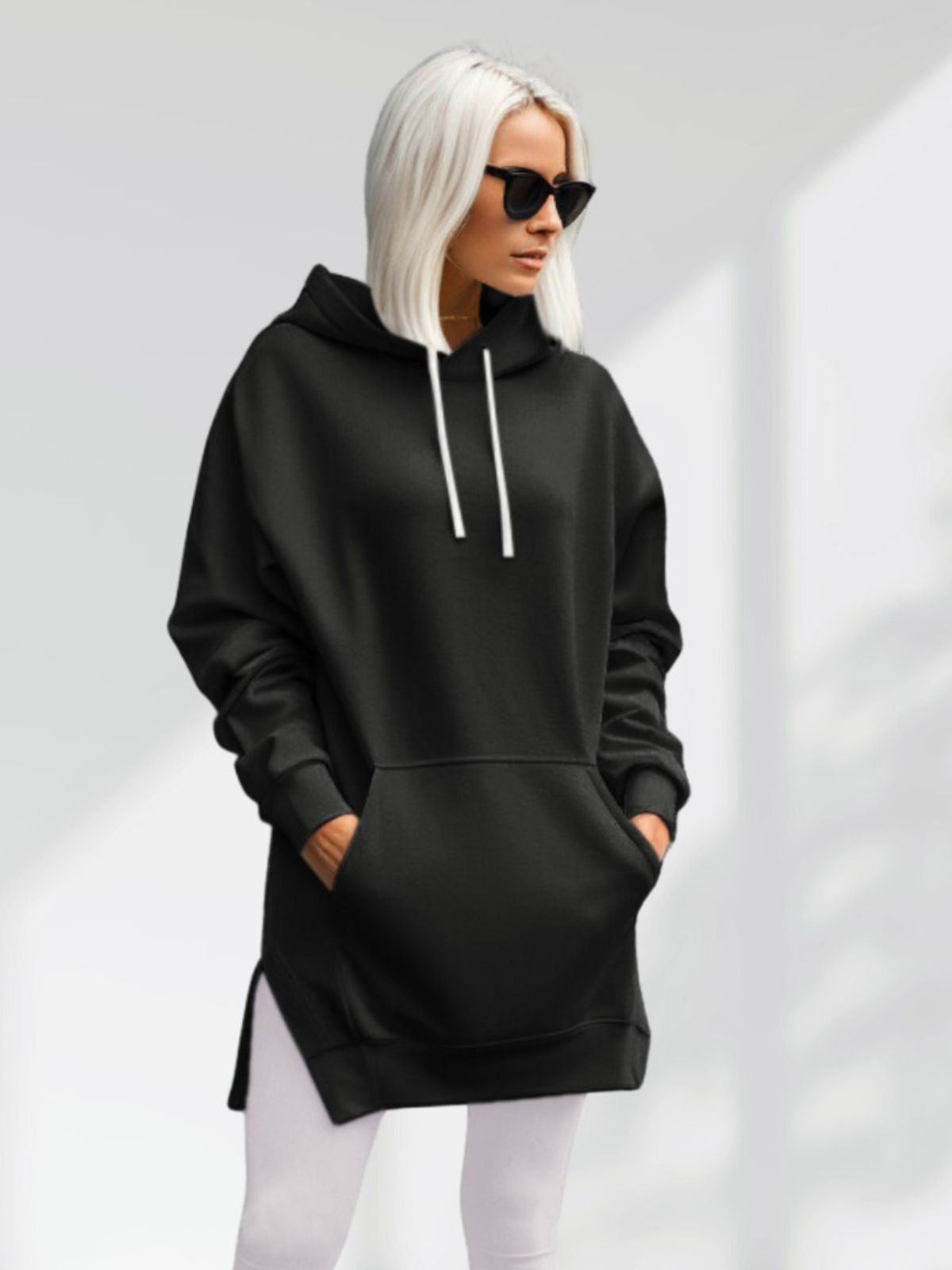 Übergroßes Hoodie-Kleid