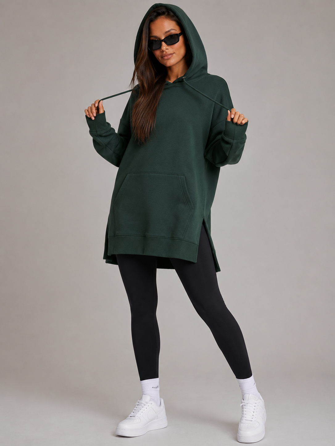 Robe à capuche oversize