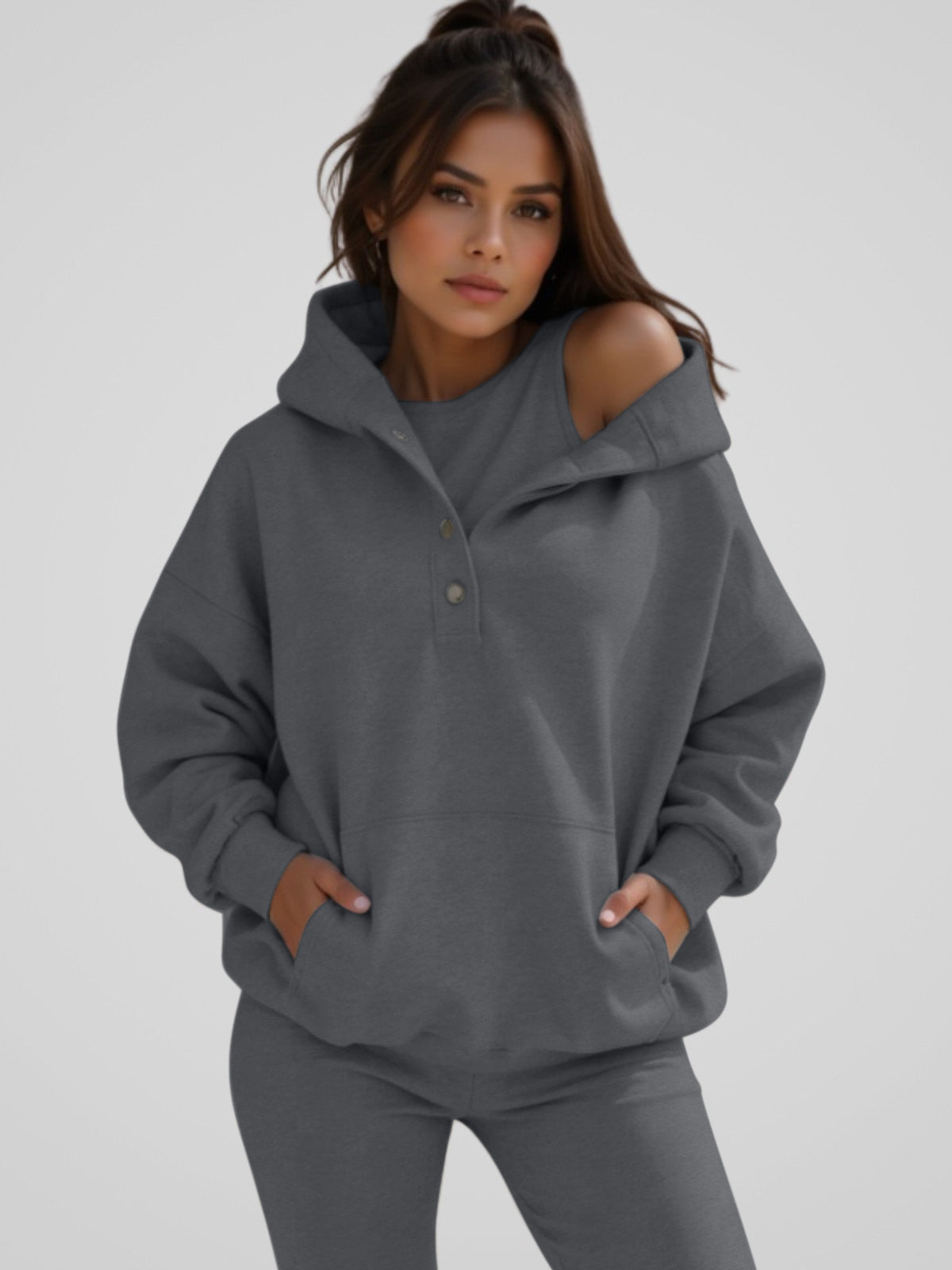 Übergroßes Hoodie-Kleid