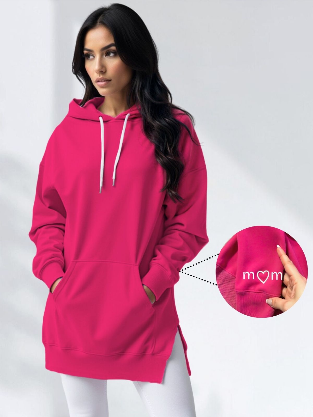Übergroßes Hoodie-Kleid