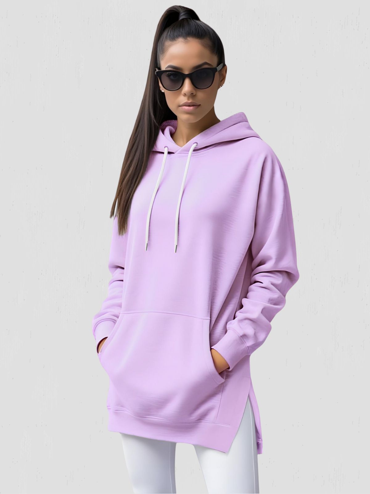 Übergroßes Hoodie-Kleid