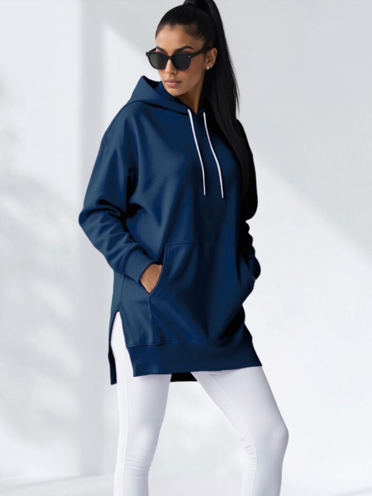 Übergroßes Hoodie-Kleid