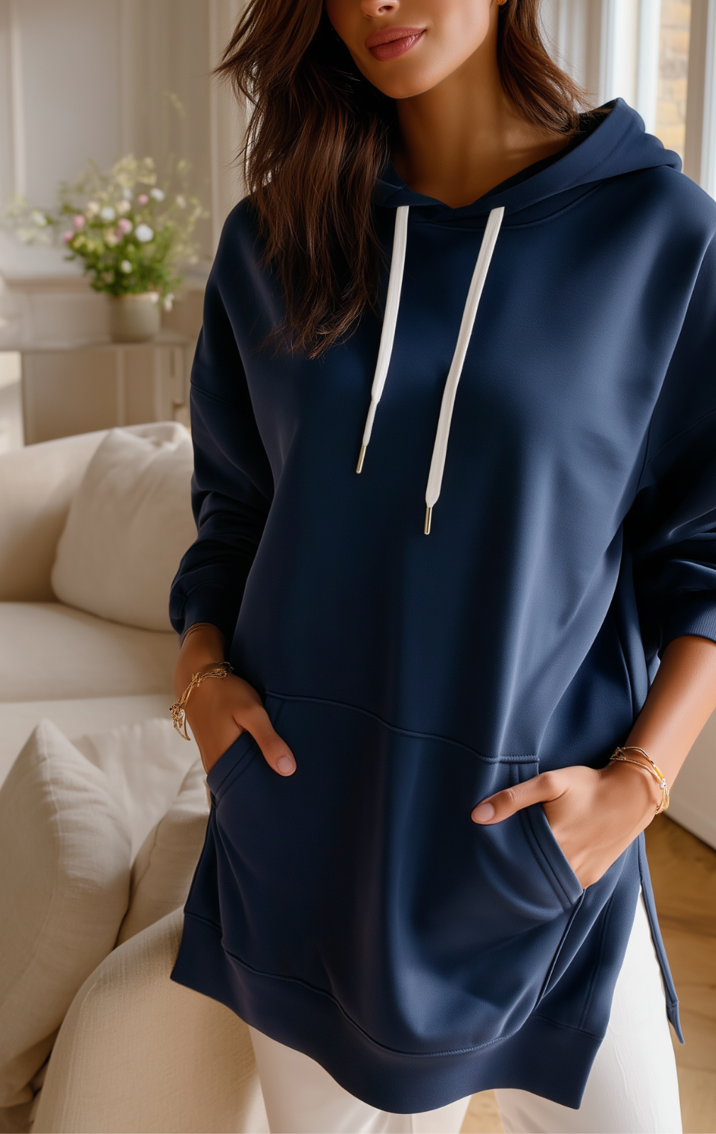 Robe à capuche oversize