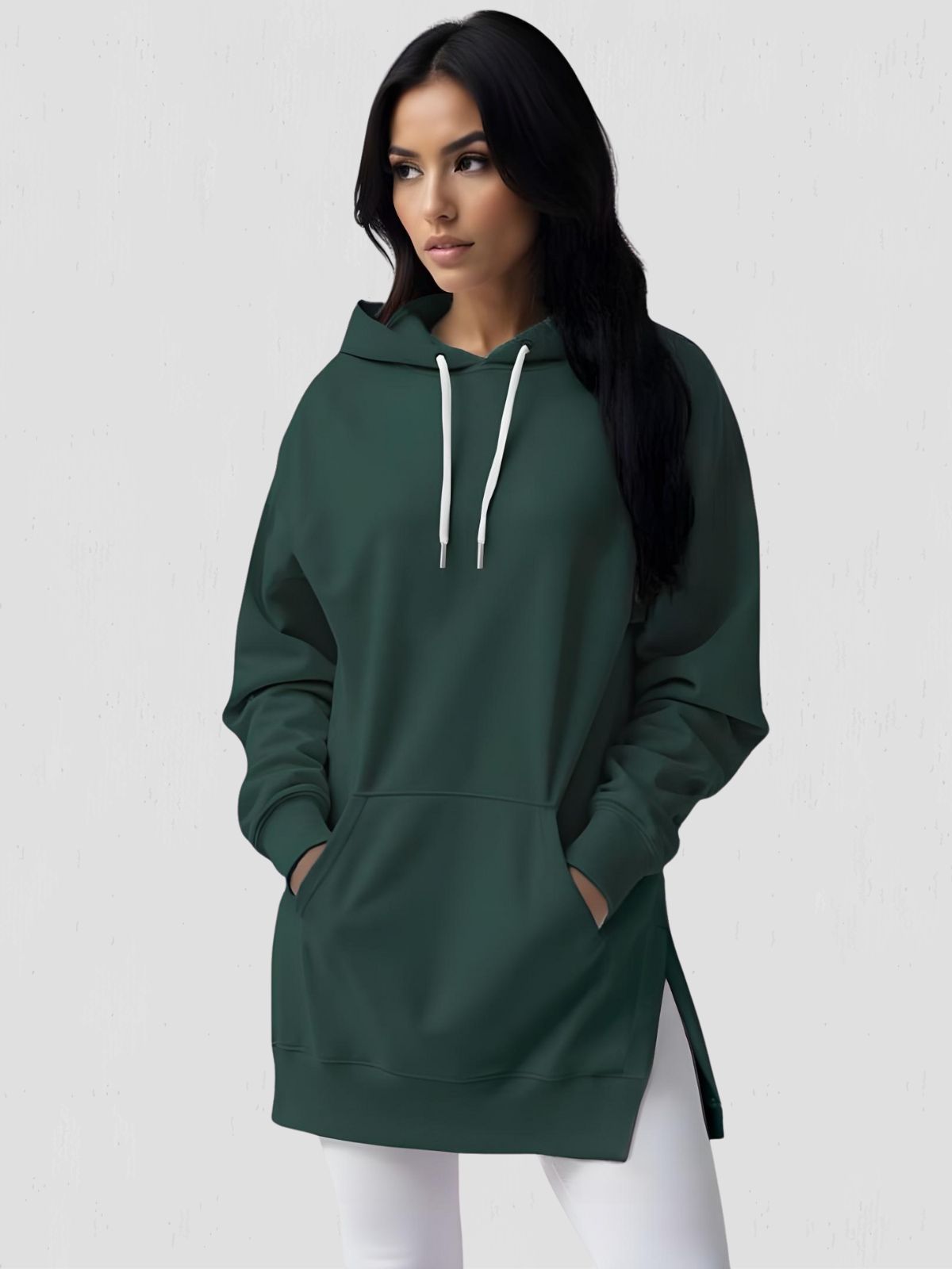 Übergroßes Hoodie-Kleid