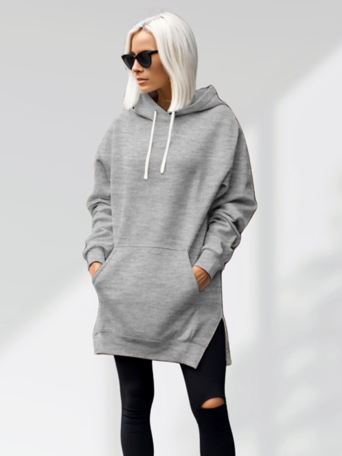 Übergroßes Hoodie-Kleid