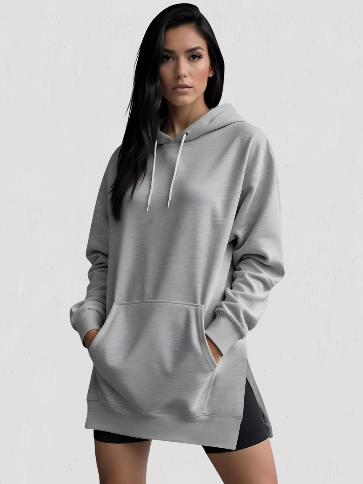 Übergroßes Hoodie-Kleid