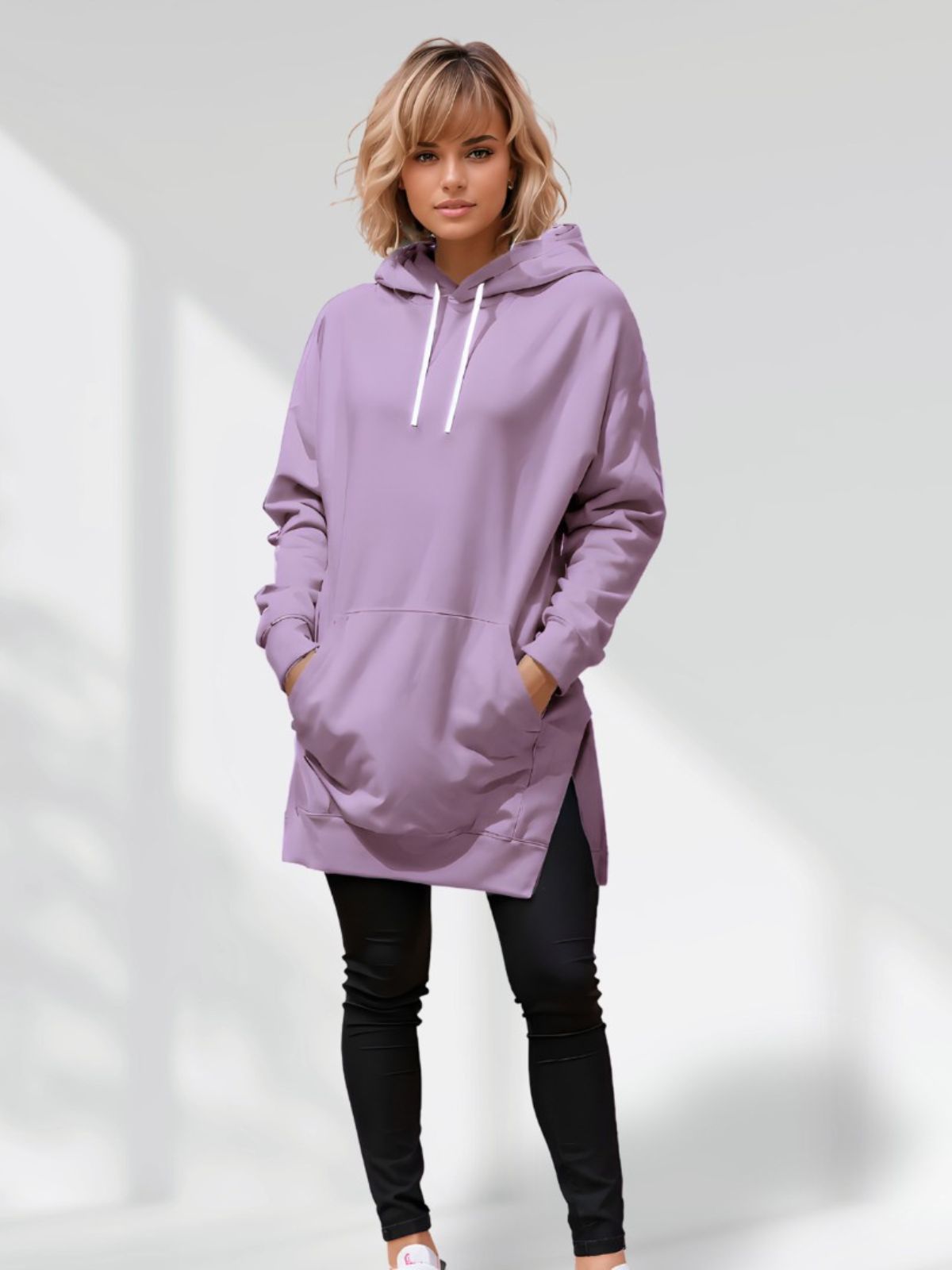 Übergroßes Hoodie-Kleid