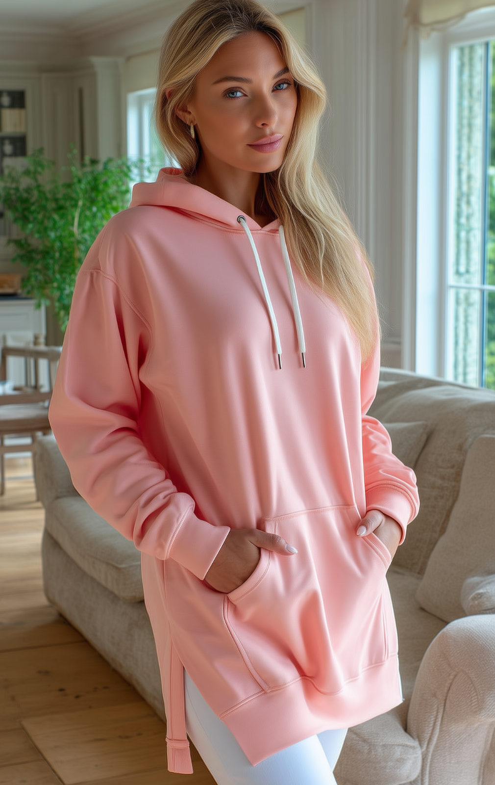 Robe à capuche oversize