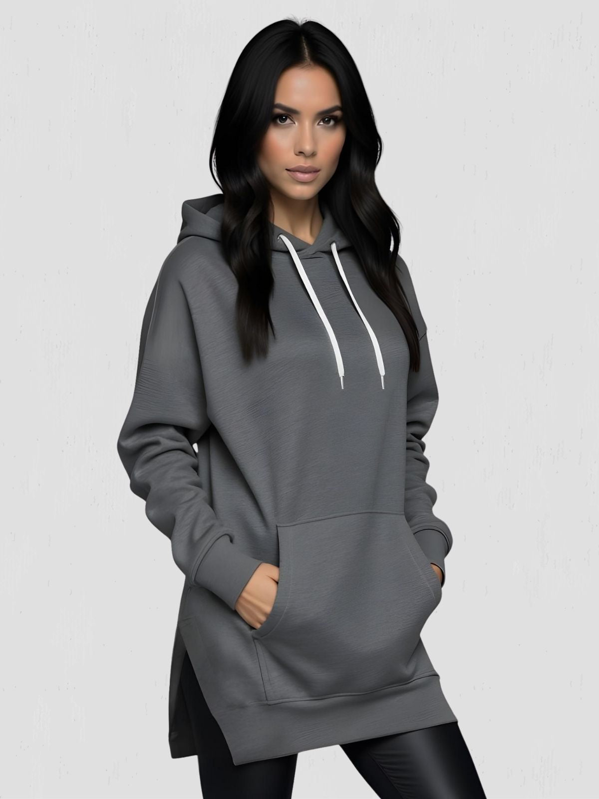 Übergroßes Hoodie-Kleid