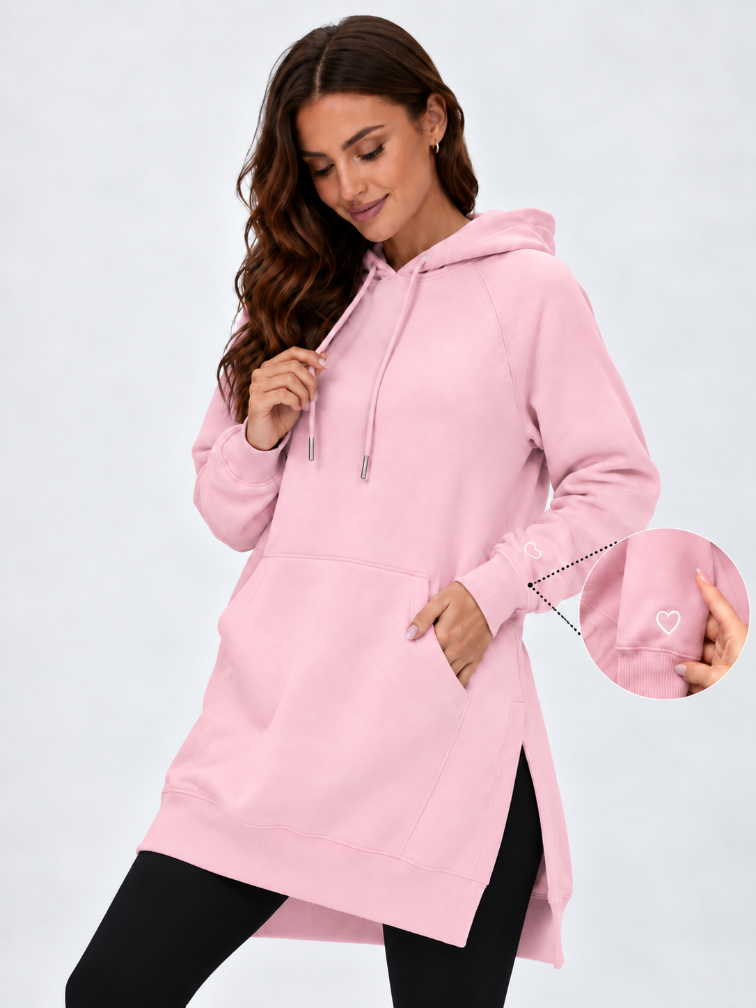 Übergroßes Hoodie-Kleid