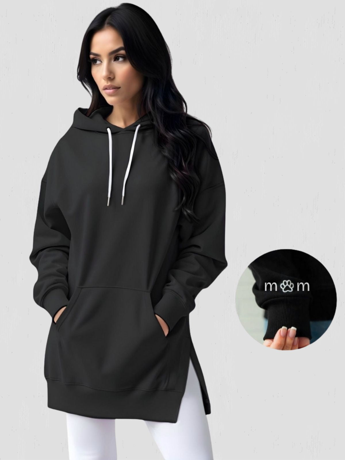 Übergroßes Hoodie-Kleid