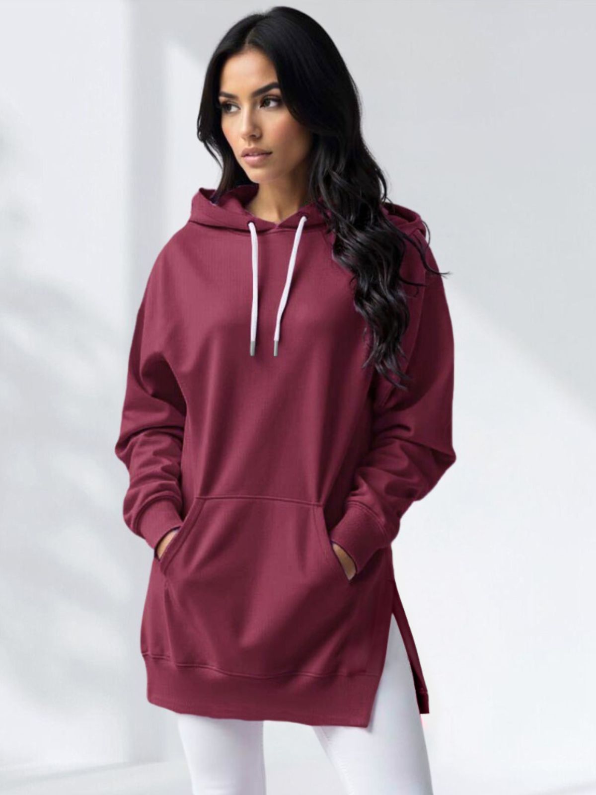 Übergroßes Hoodie-Kleid