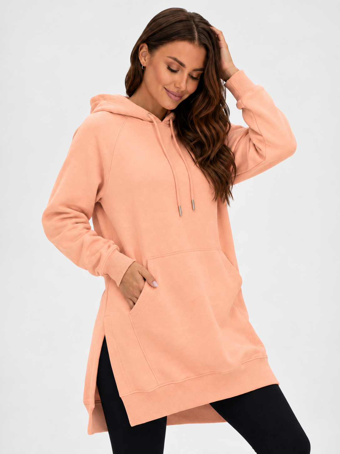 Übergroßes Hoodie-Kleid