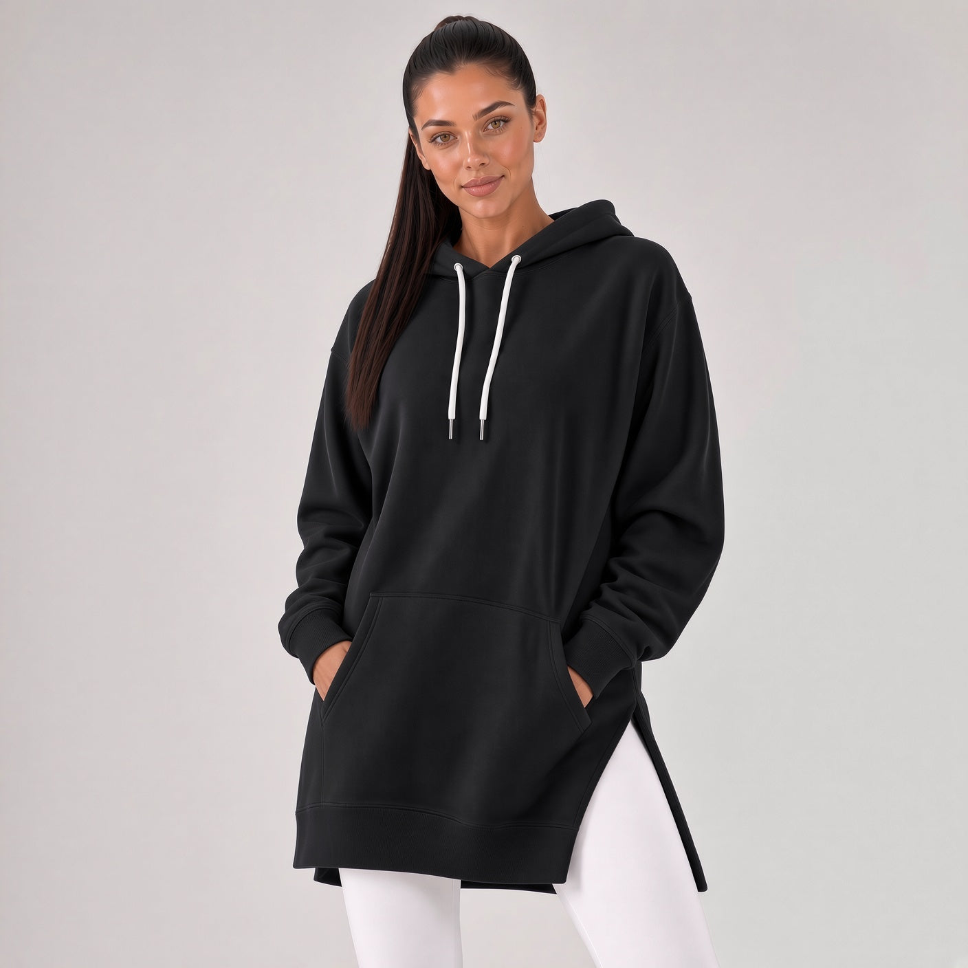 Robe à capuche oversize