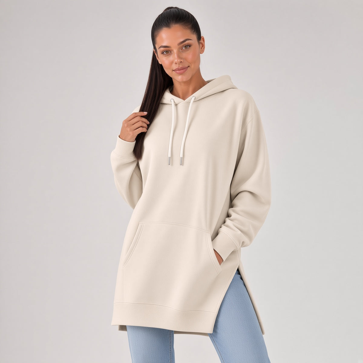 Robe à capuche oversize