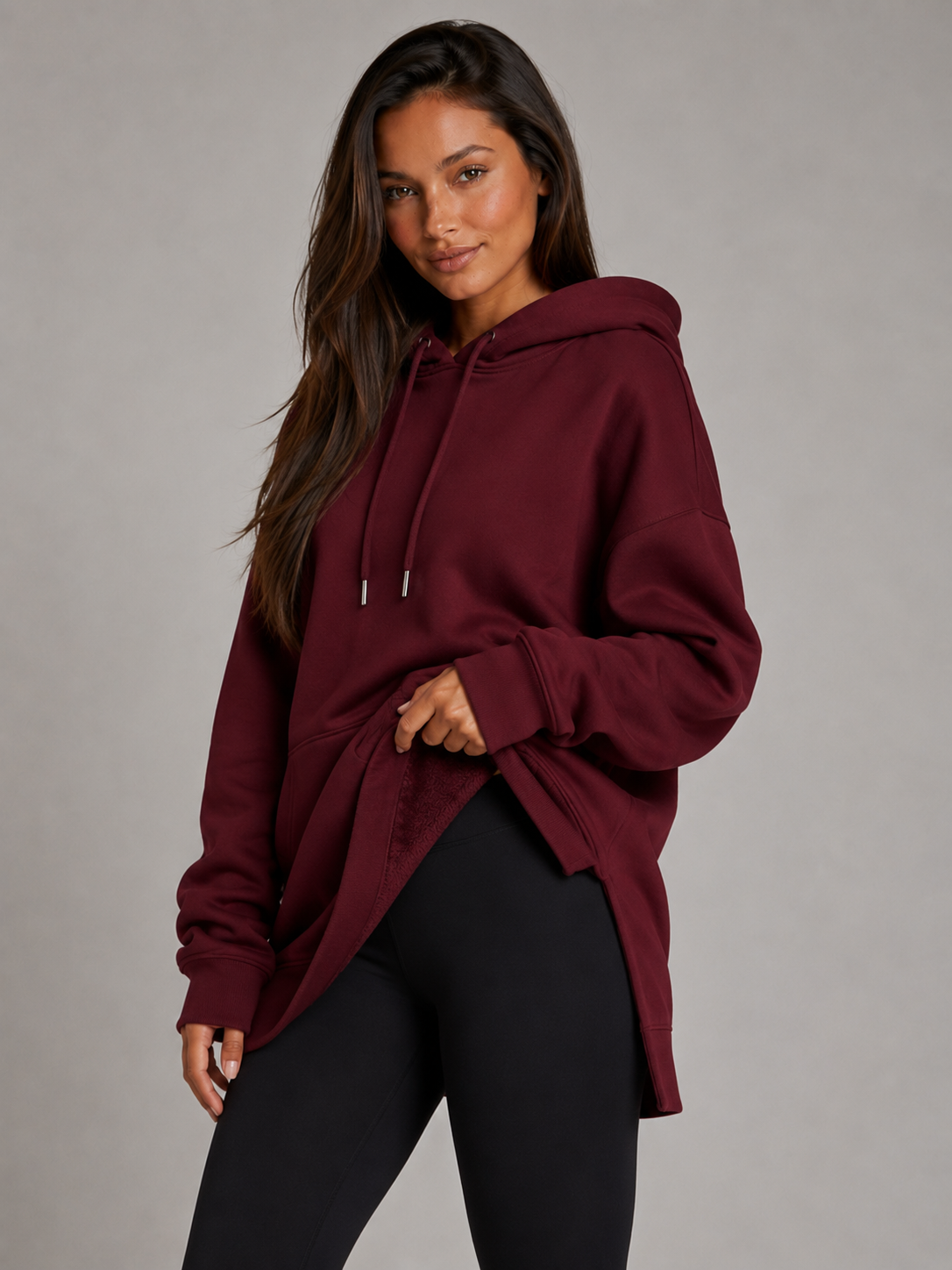 Robe à capuche oversize
