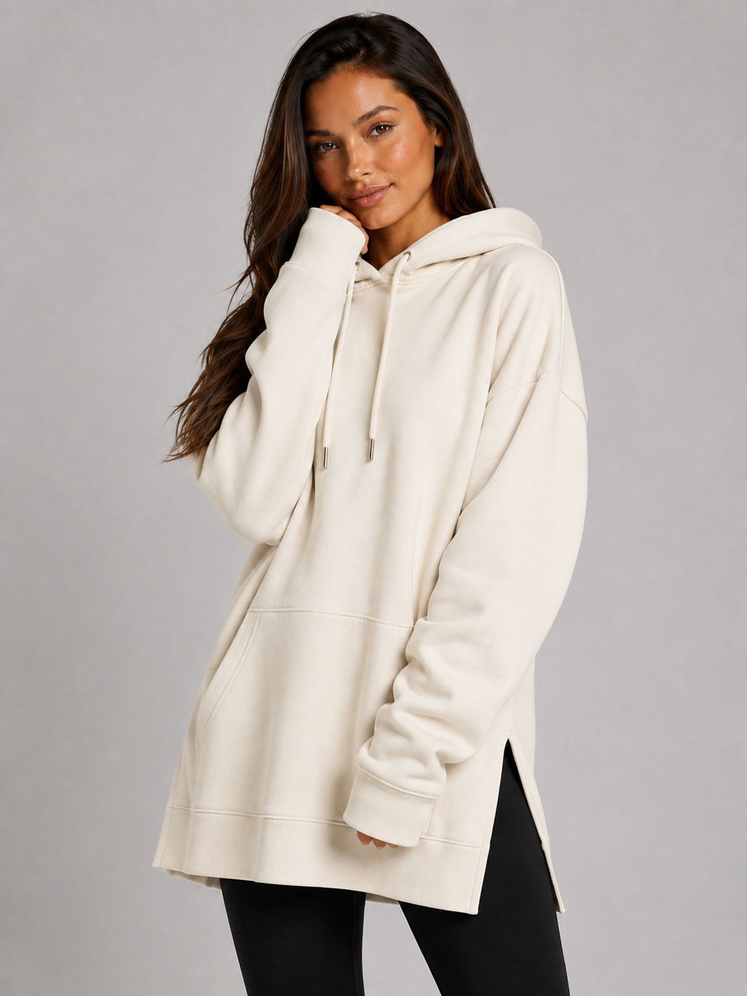 Robe à capuche oversize