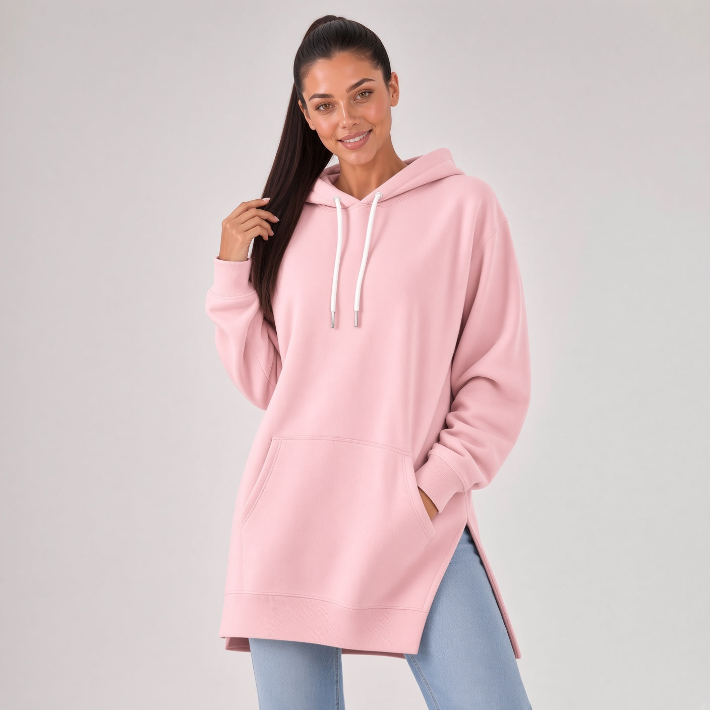 Robe à capuche oversize
