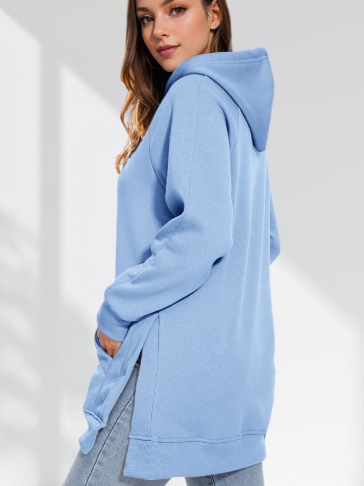 Übergroßes Hoodie-Kleid