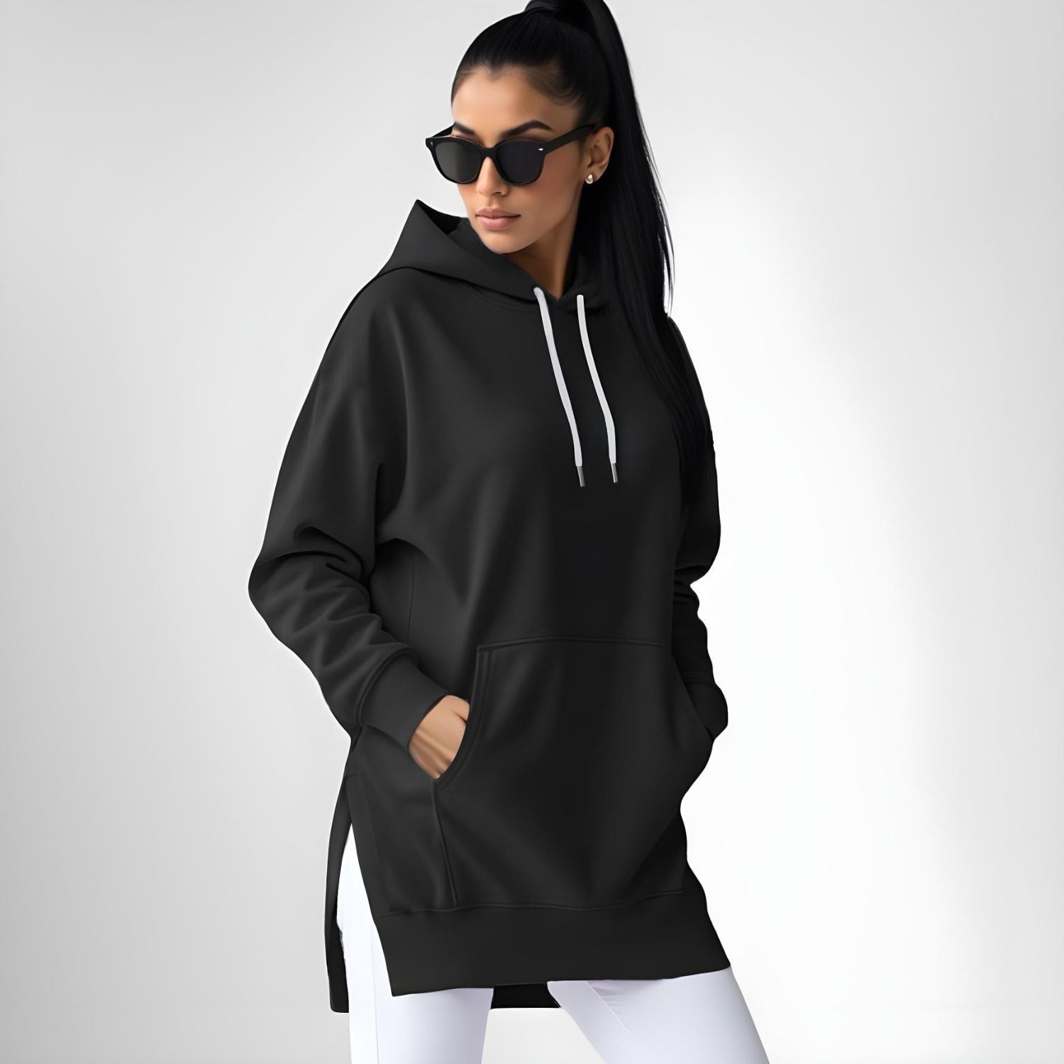 Robe à capuche oversize