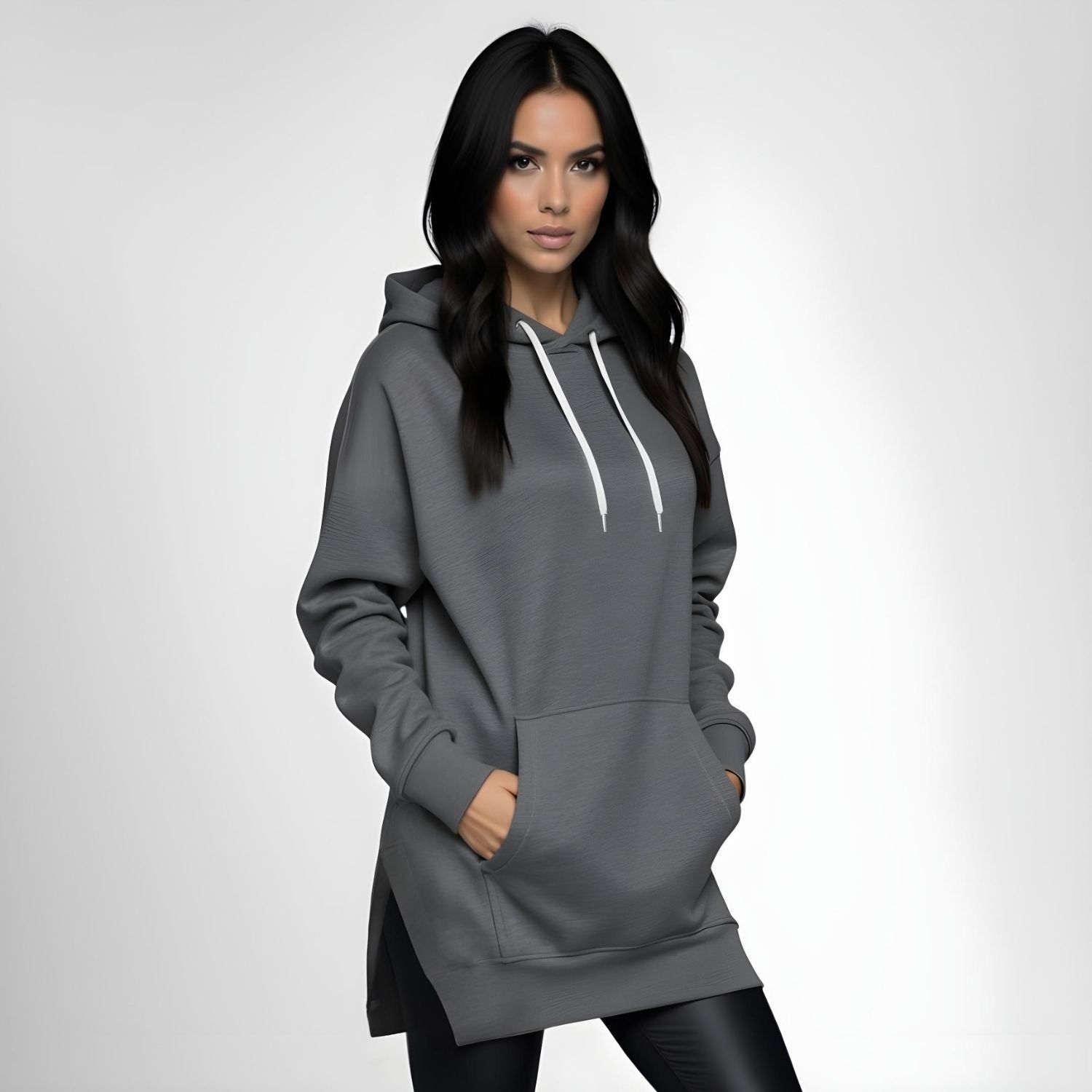 Robe à capuche oversize