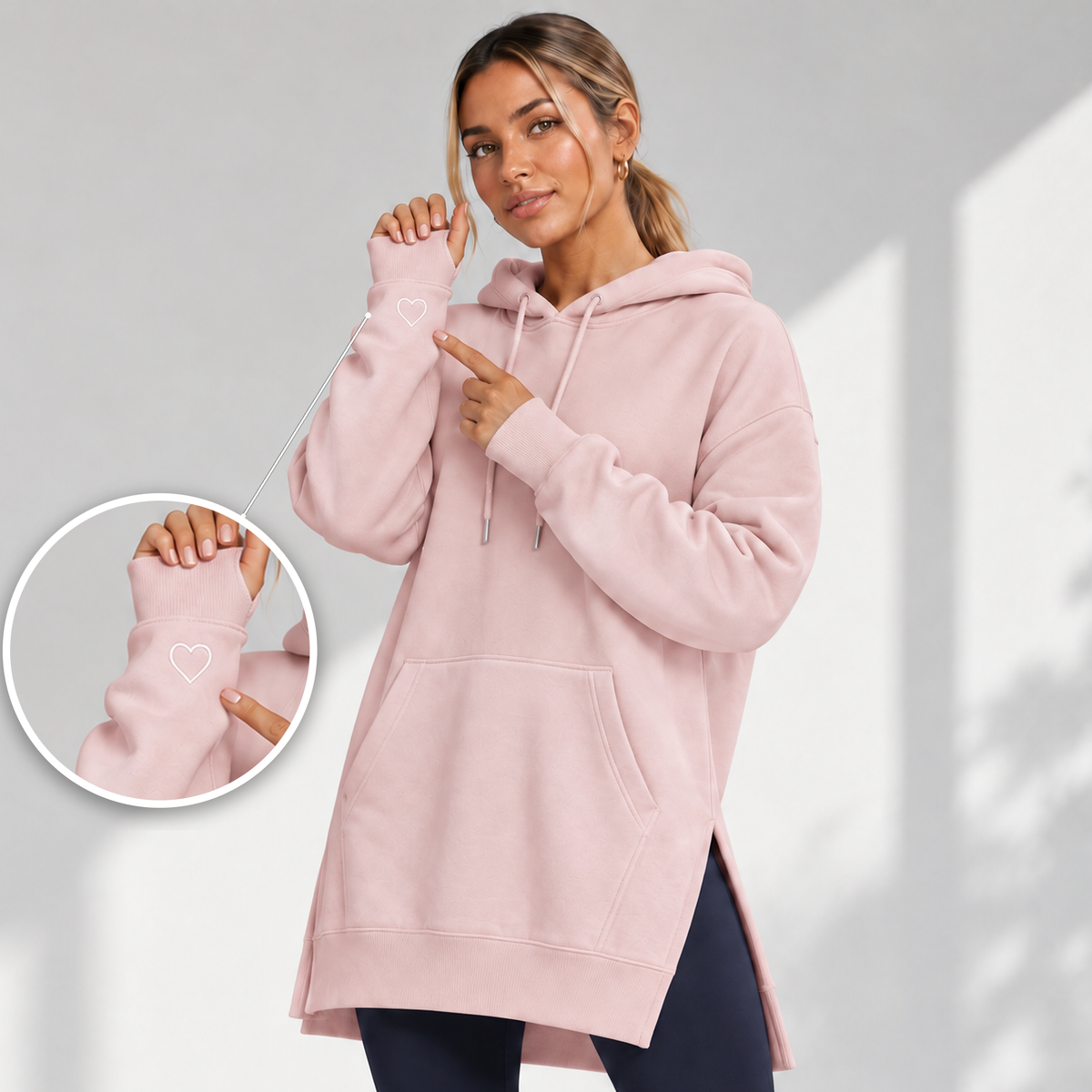 Robe à capuche oversize